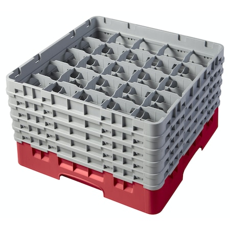 Cambro Cambro - Camrack  Glass Rack 25 Compartments 10-1/8" Max. Height Red NSF 25S958163